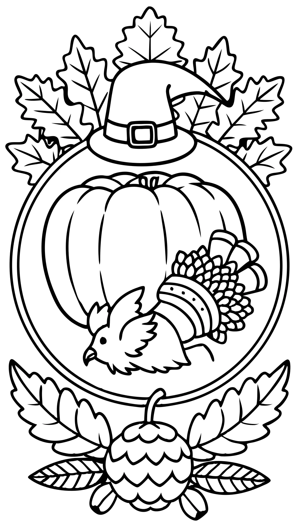 coloriages pour les adultes Thanksgiving